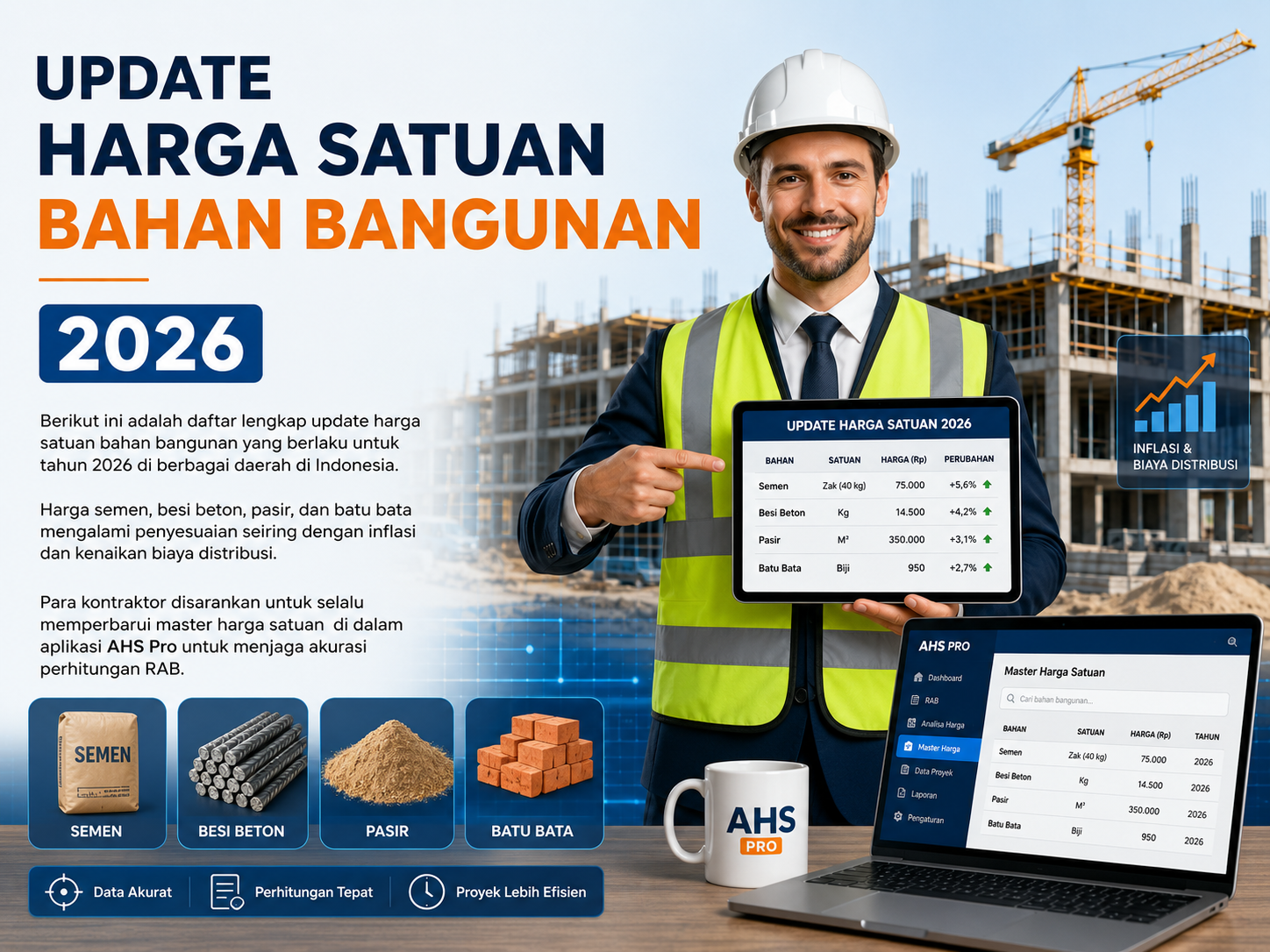 Update Harga Satuan Bahan Bangunan 2026