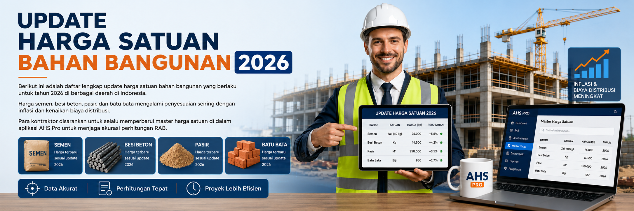 Update Harga Satuan Bahan Bangunan 2026