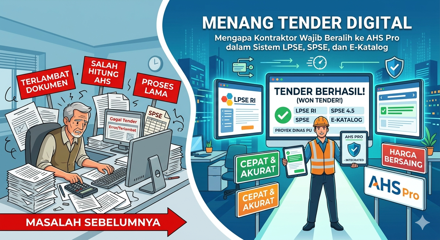 Menang Tender Digital: Mengapa Kontraktor Wajib Beralih ke AHS Pro dalam Sistem LPSE, SPSE, dan E-Katalog